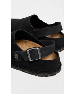 Birkenstock ルツリ プレミアム スエード クロッグ ブラック - サムネイル3