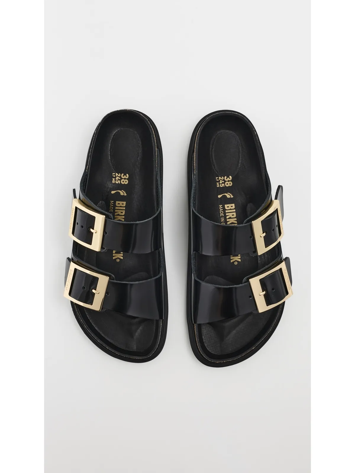 Birkenstock アリゾナ ドロップ ハイシャイン サンダル - 画像5