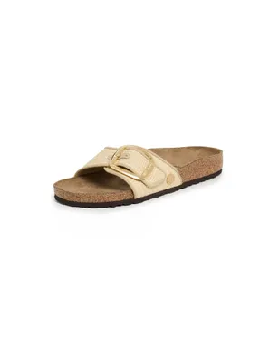 Birkenstock マドリッド ビッグバックル ラフィア サンダル - サムネイル1