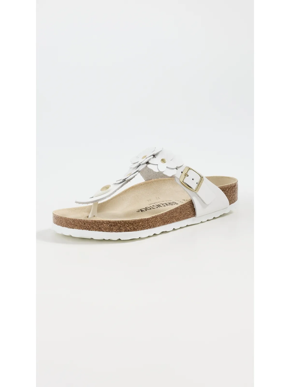 Birkenstock ジゼ フラワーズ サンダル ホワイト - 画像5