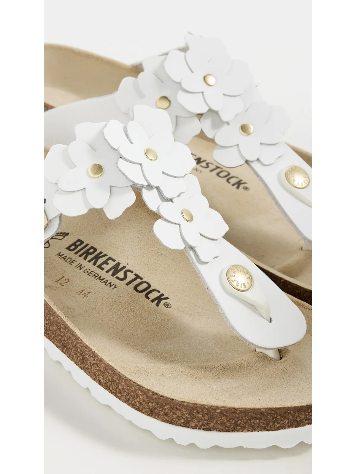 Birkenstock ジゼ フラワーズ サンダル ホワイト - 画像6