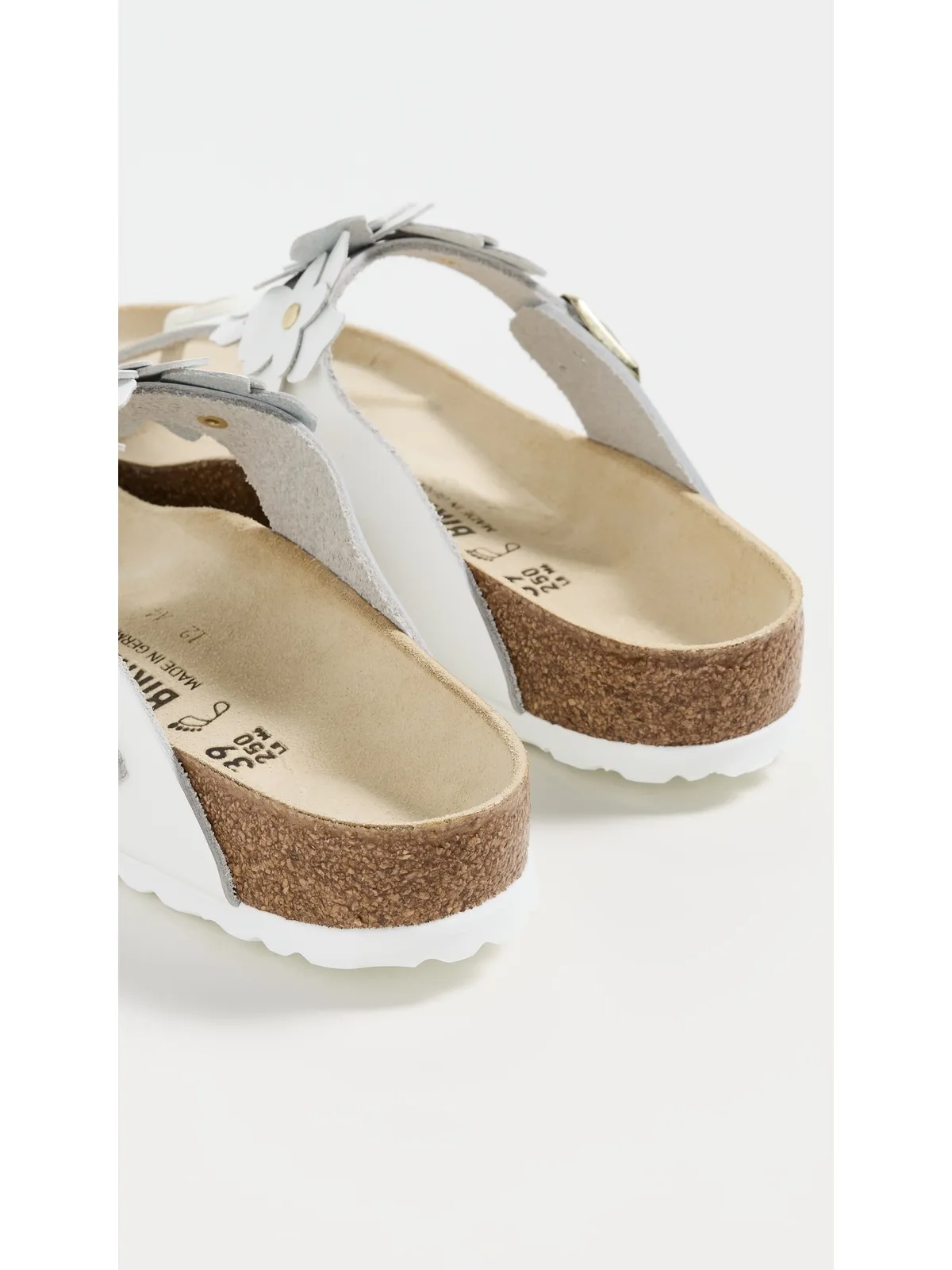 Birkenstock ジゼ フラワーズ サンダル ホワイト - 画像4