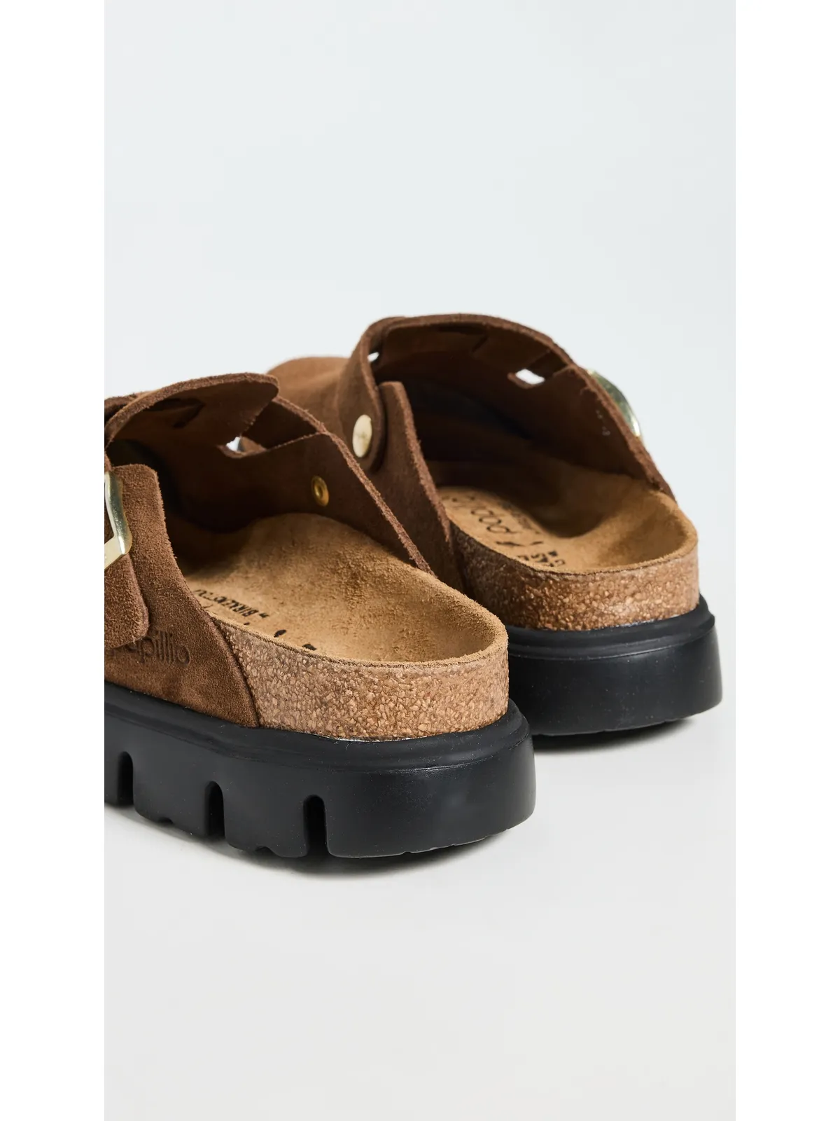 Birkenstock ボストン チャンキー クロッグス ダークティー - 画像4