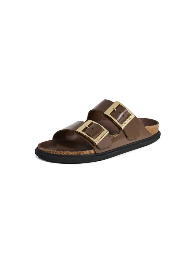 Birkenstock Birkenstock アリゾナ ドロップレットバックル ハイシャイン サンダル カラフェの商品画像