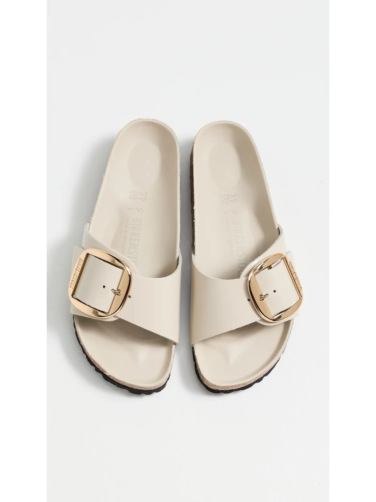 Birkenstock Madrid ビッグバックル ハイシャイン サンダル - 画像5