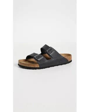 Birkenstock アリゾナ オイルドレザー サンダル ブラック - サムネイル2