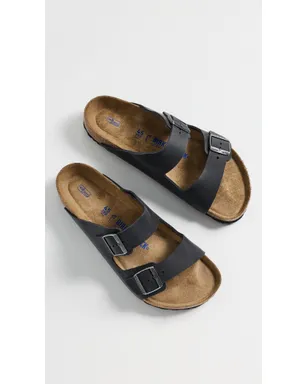 Birkenstock アリゾナ オイルドレザー サンダル ブラック - サムネイル4