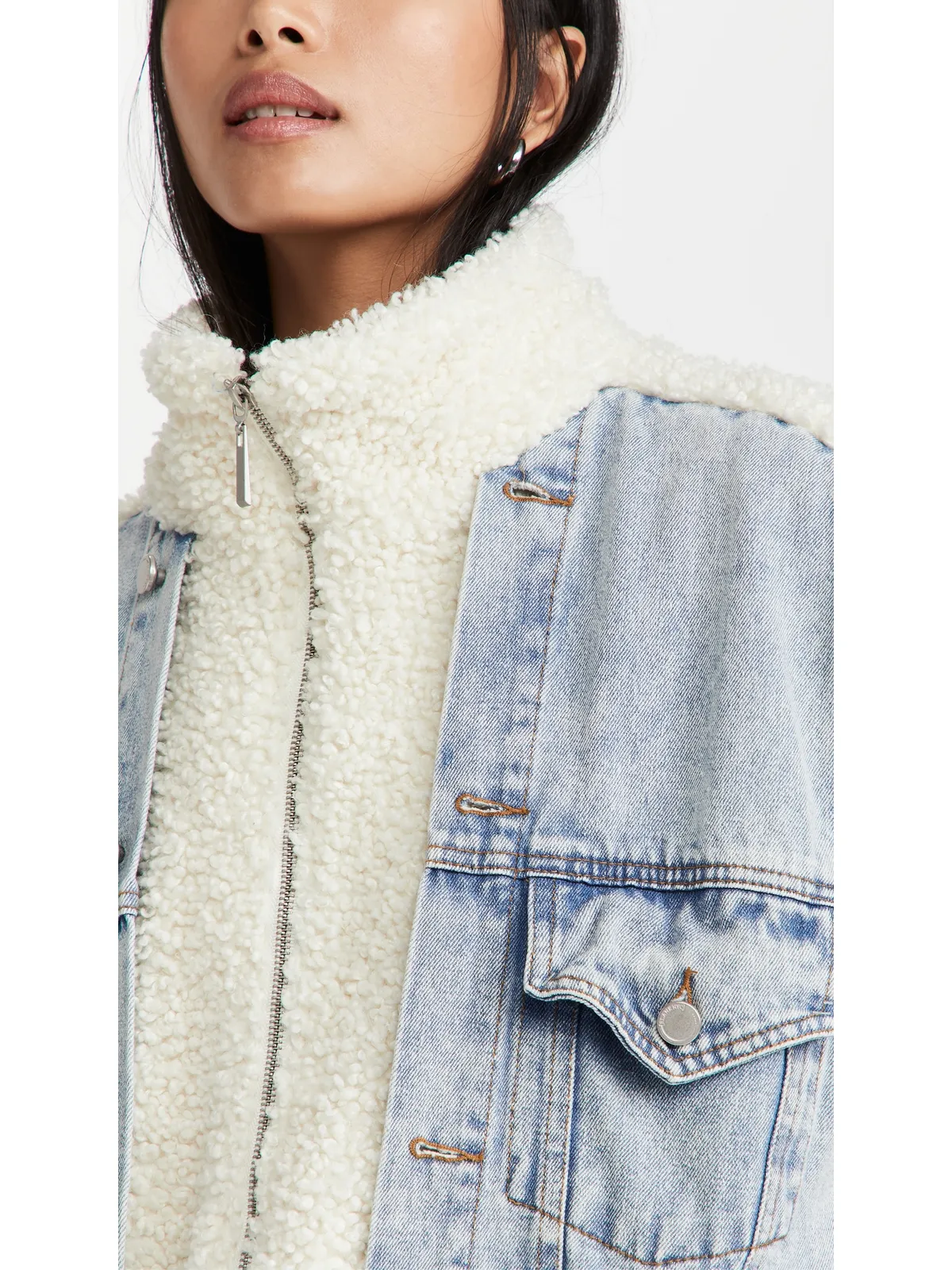 BLANKNYC Bear Hug Denim Sherpa Jacket - 画像6