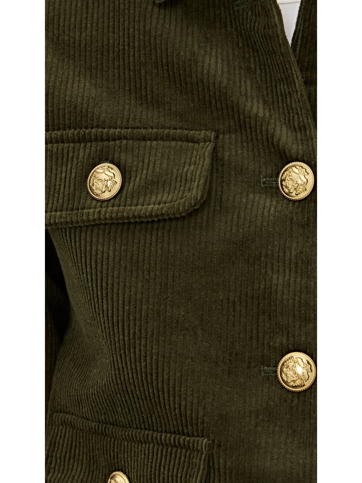 BLANKNYC Inside Scoop Corduroy Jacket Olive - 画像6