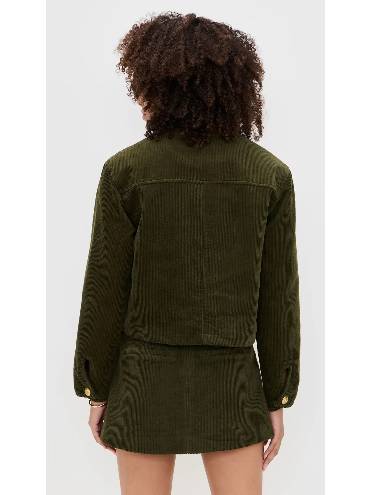 BLANKNYC Inside Scoop Corduroy Jacket Olive - 画像3