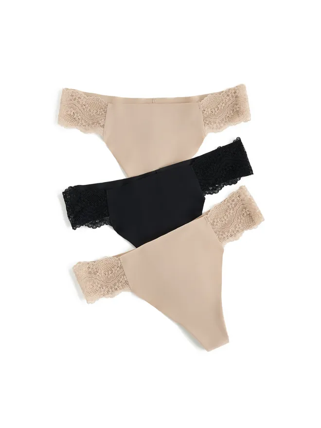 b.tempt'd by Wacoal b.tempt'd by Wacoal B. Bare Tバックパンティ 3枚セットの商品画像