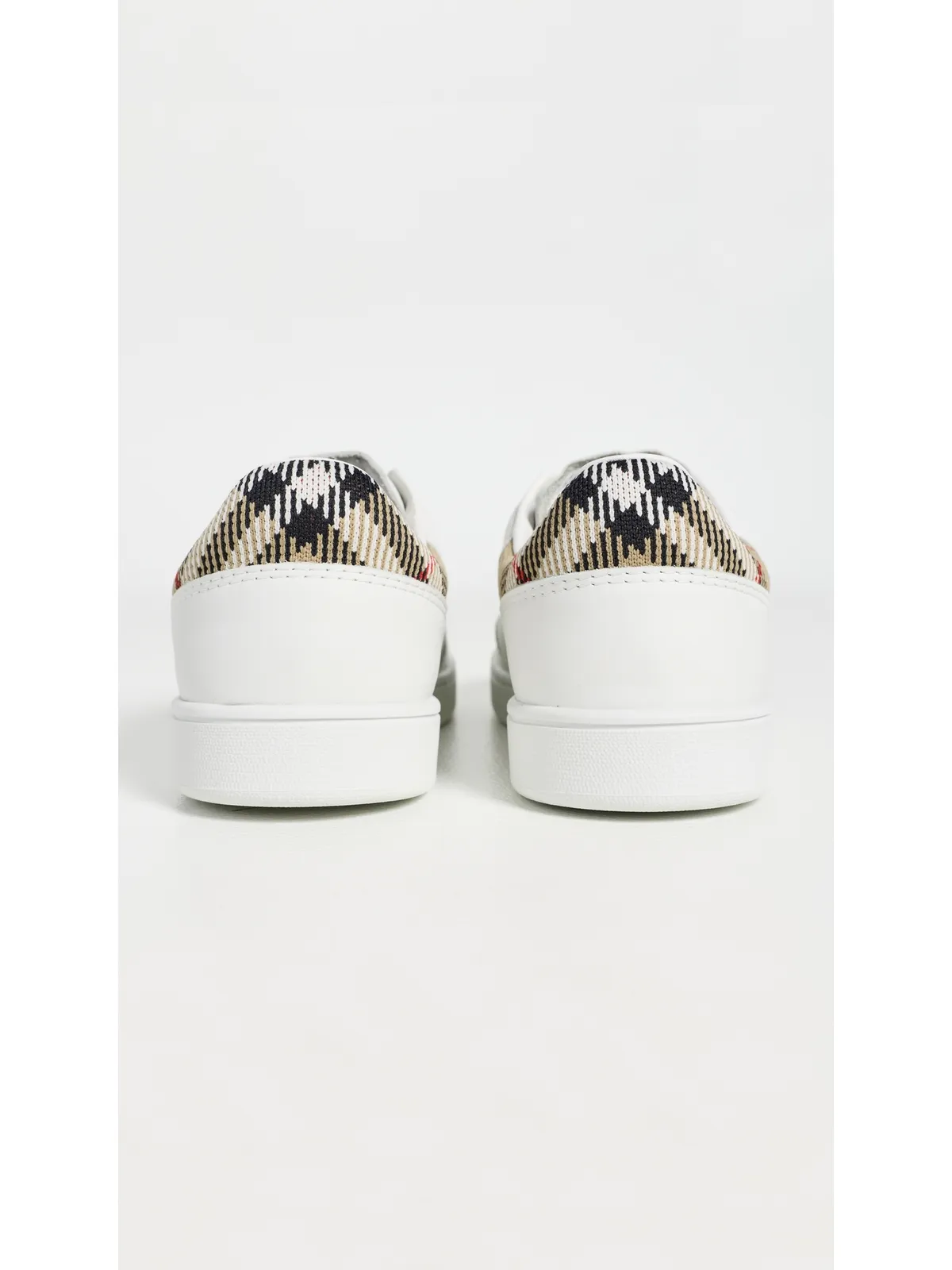 Burberry レザー スニーカー ホワイト/サンド IP チェック 39 - 画像4