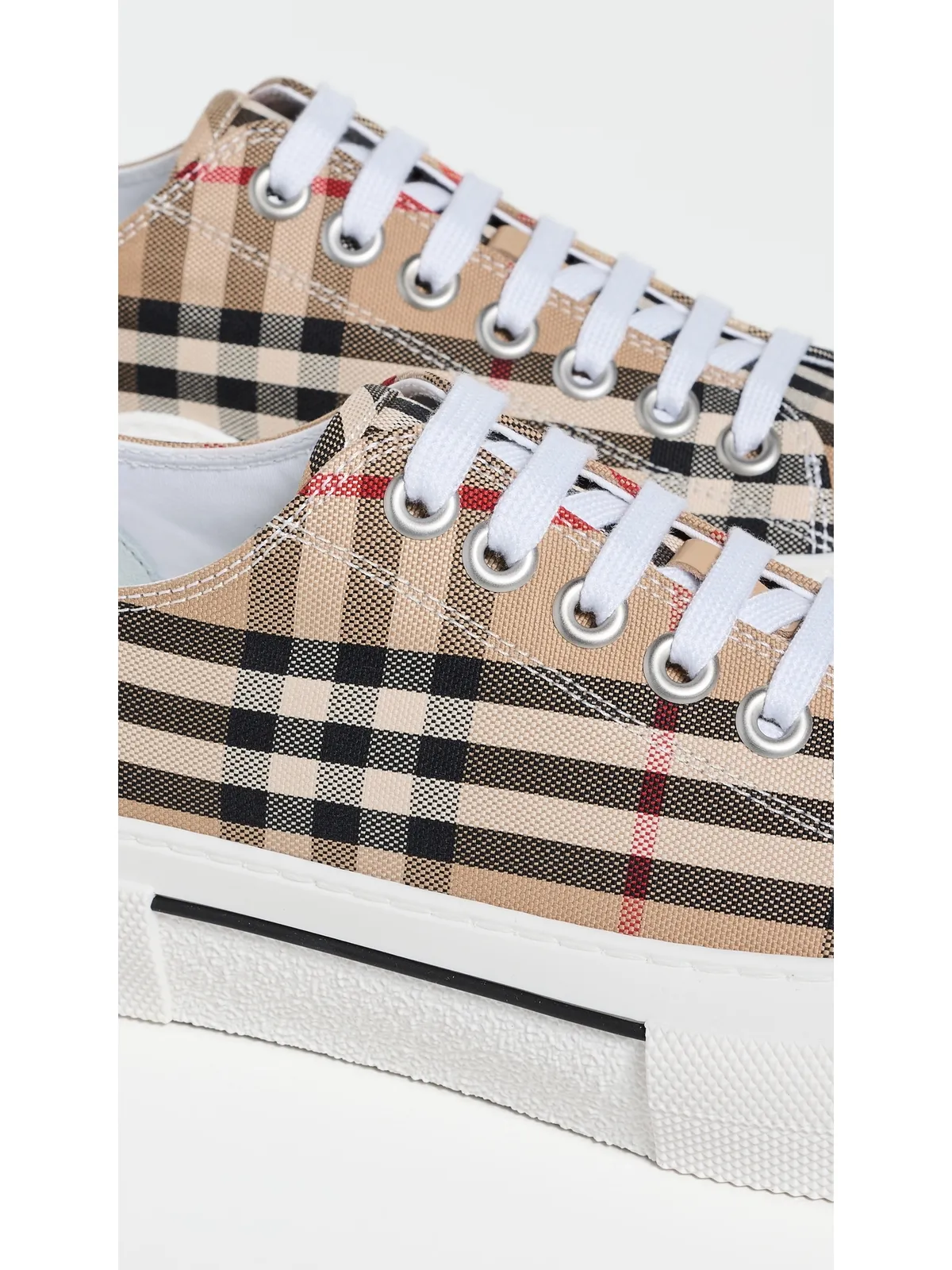 Burberry チェック柄 プラットフォーム ローカットスニーカー アーカイブベージュ IPチェック 39 - 画像6