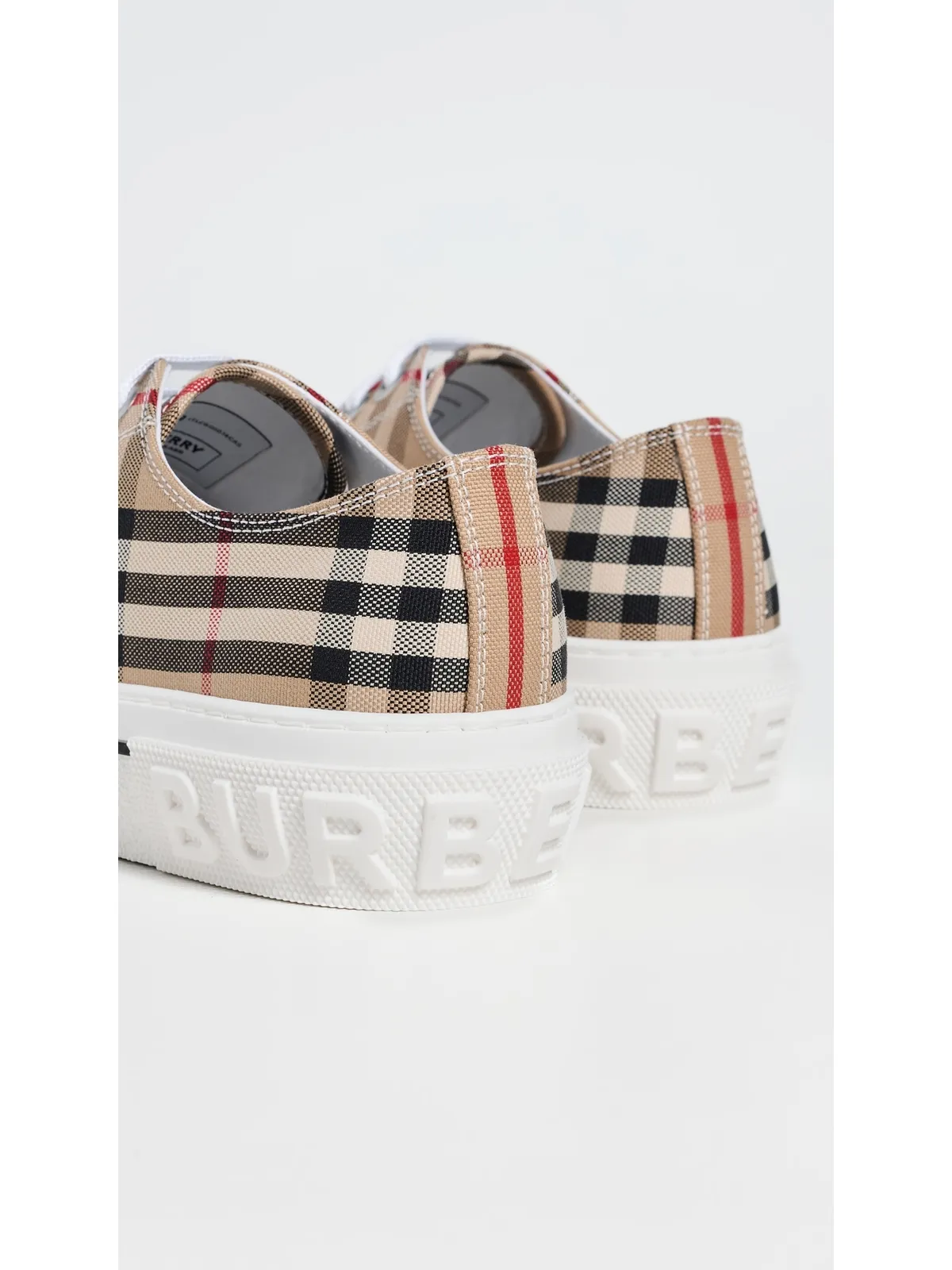 Burberry チェック柄 プラットフォーム ローカットスニーカー アーカイブベージュ IPチェック 39 - 画像4