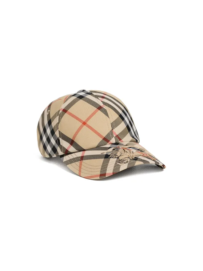 Burberry Burberry ビンテージ チェックツイル ベースボールキャップ サンド IPチェック柄の商品画像