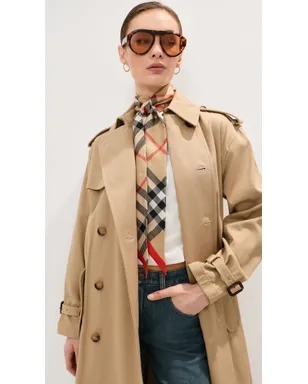 Burberry ビンテージ リバーシブル シルク スキニースカーフ サンド - サムネイル2