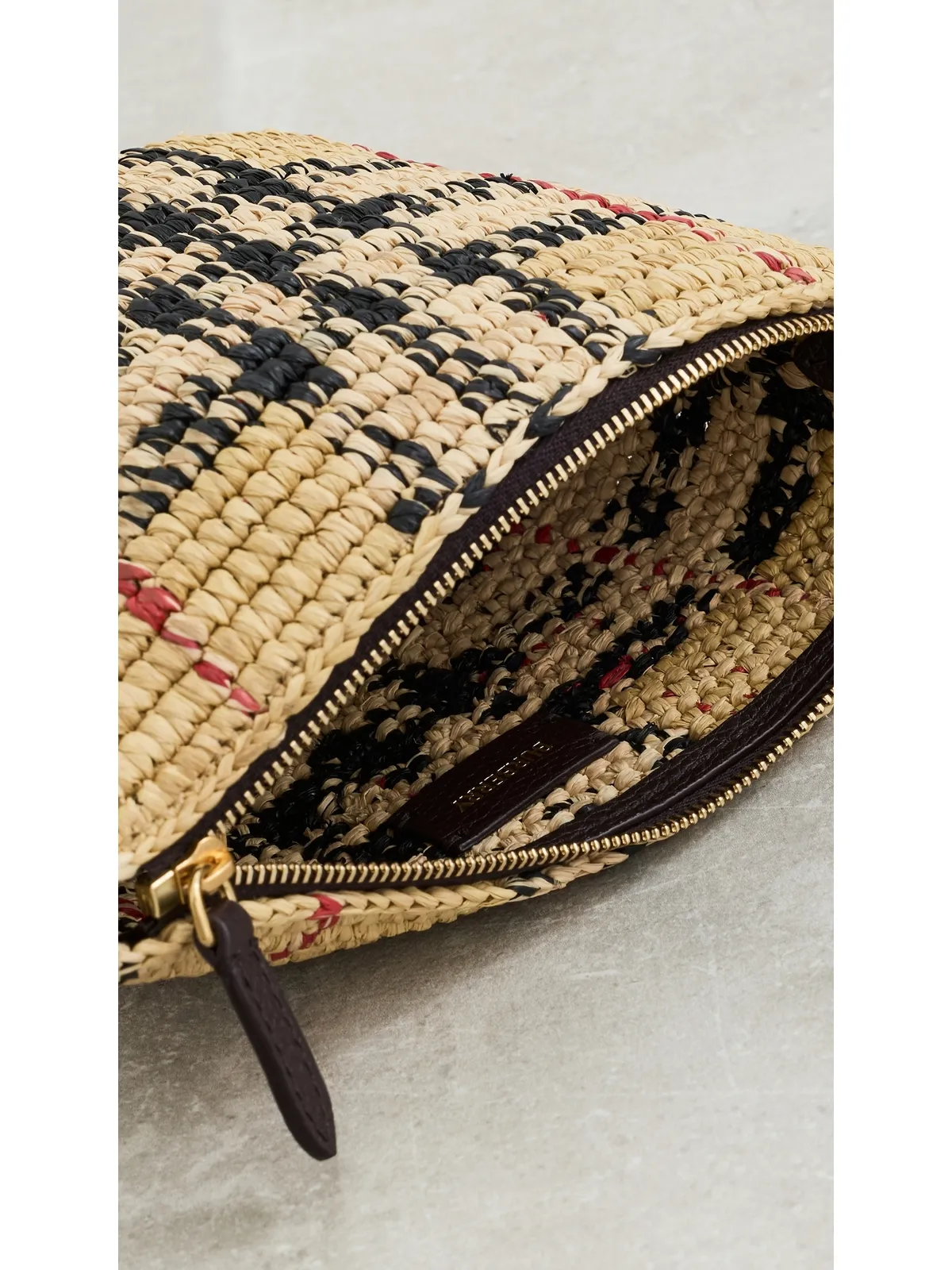 Burberry Margate ラフィア ポーチ - 画像6