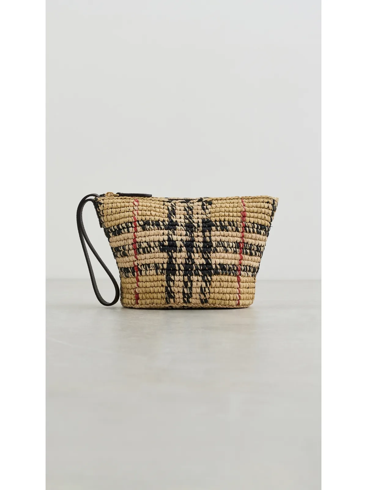 Burberry Margate ラフィア ポーチ - 画像2