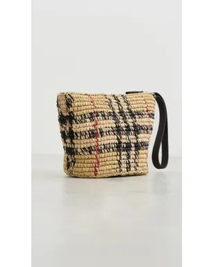 Burberry Margate ラフィア ポーチ - サムネイル4