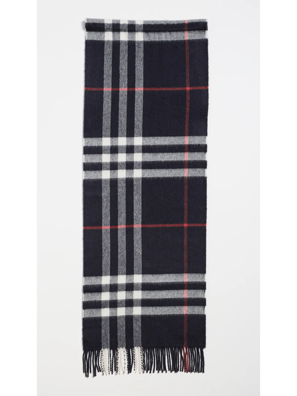 Burberry ジャイアントチェック柄 カシミア スカーフ ネイビー ワンサイズ - 画像3