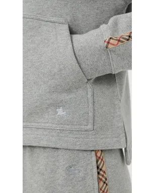 Burberry ハーパー ジップフード付きパーカー ペールグレーのメランジ M - サムネイル5
