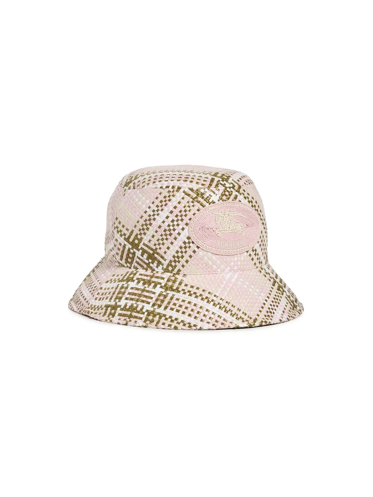 Burberry ラフィア編みバケットハット チェック柄 - 画像5