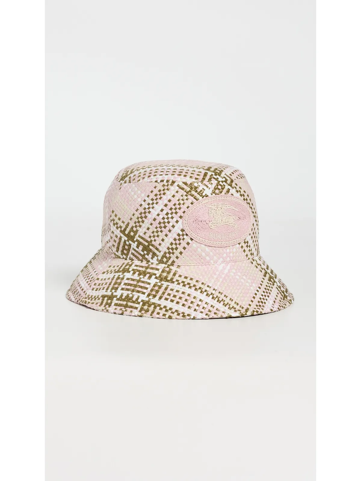 Burberry ラフィア編みバケットハット チェック柄 - 画像2