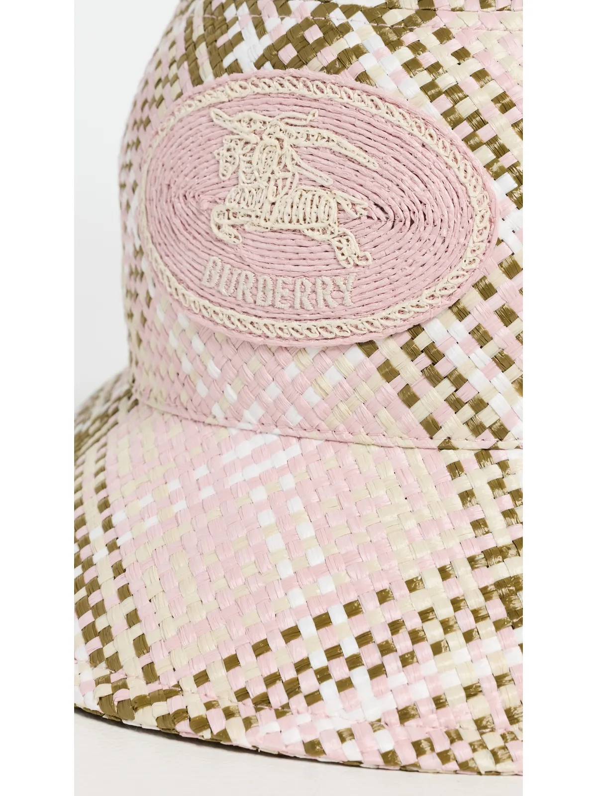 Burberry ラフィア編みバケットハット チェック柄 - 画像4