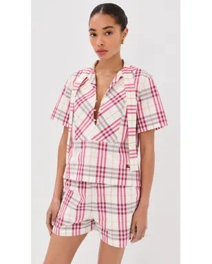 Burberry Olea Plaid Top - サムネイル2