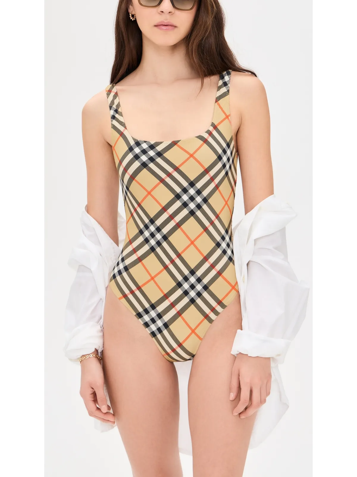 Burberry サビーナ ワンピース水着 アーカイブベージュ - 画像5