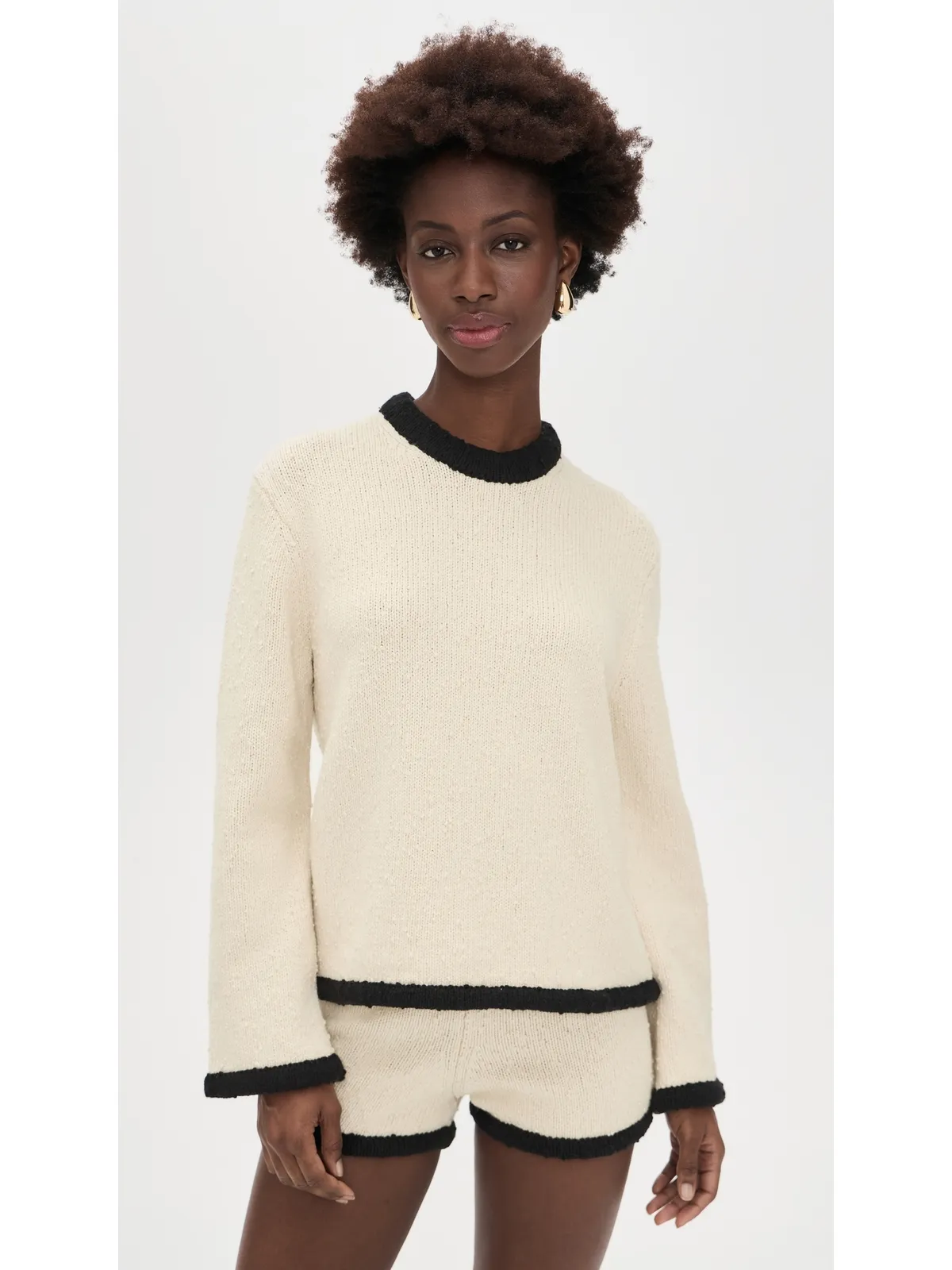 By Malene Birger シエナ セーター ブラック×ホワイト カラーブロック - 画像2