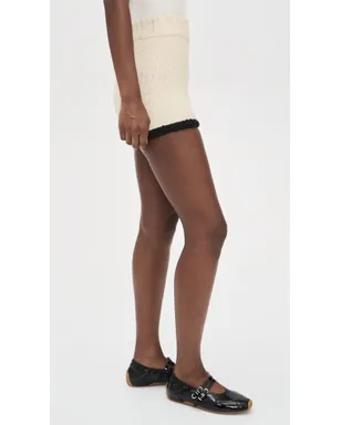 By Malene Birger リッカ ニットショーツ ブラック×ホワイト カラーブロック - サムネイル4