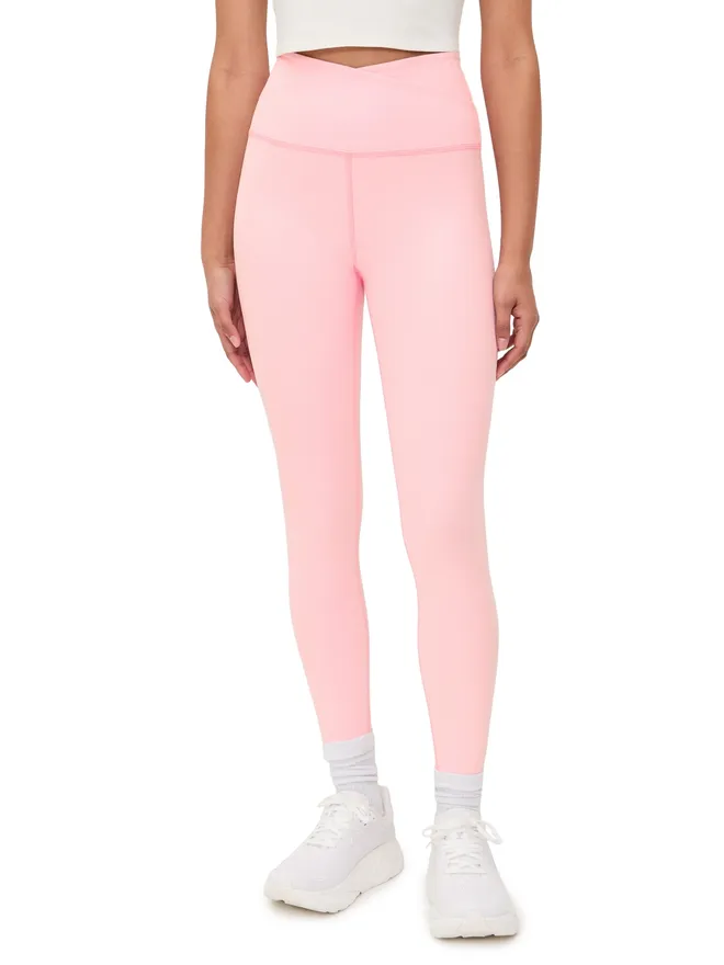 Beyond Yoga Beyond Yoga スペースドウェア アット ユア レジャー ハイウエスト ミディ アンクル レギンス（Frosty Pink Heather）の商品画像
