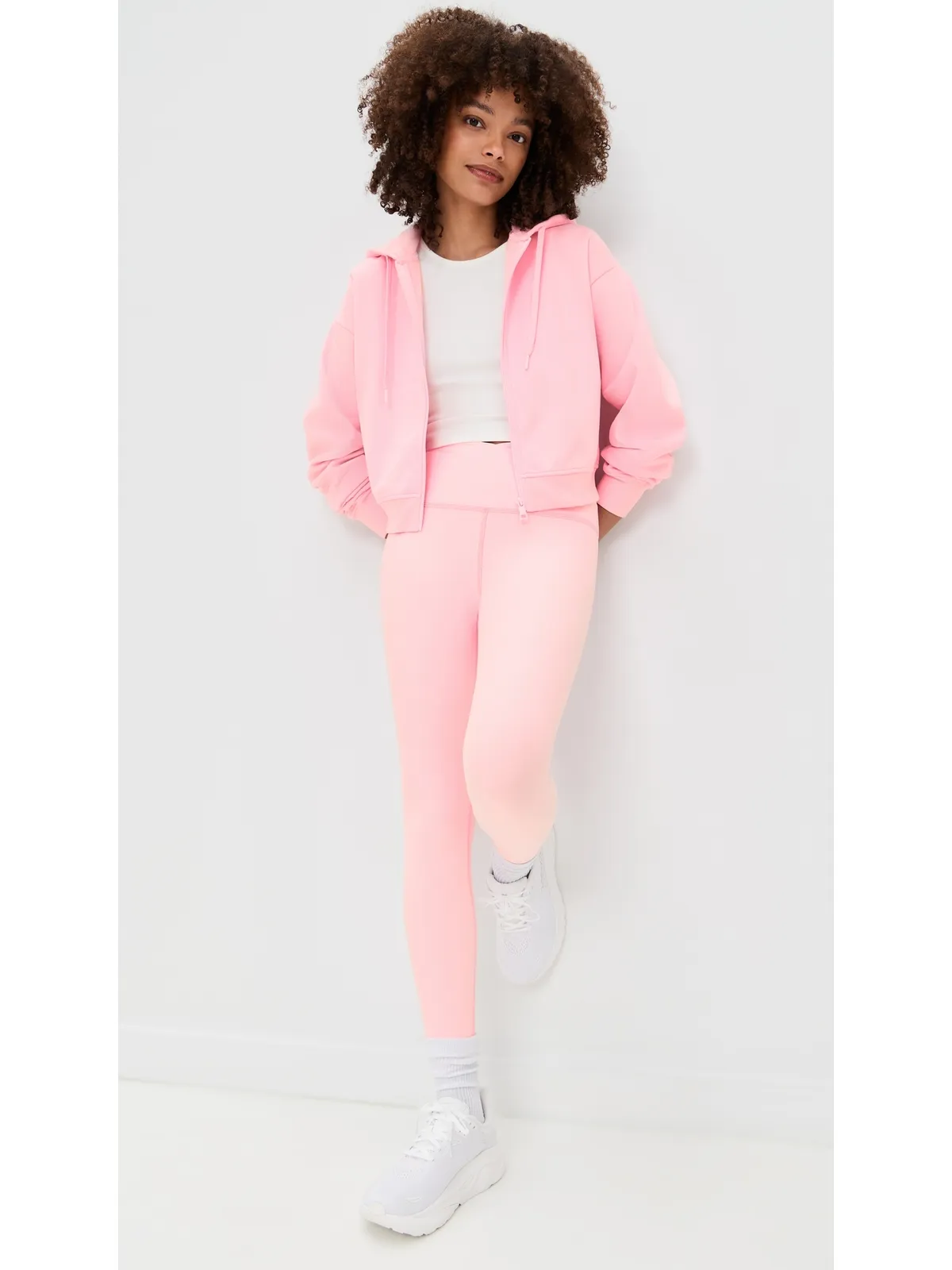 Beyond Yoga スペースドウェア アット ユア レジャー ハイウエスト ミディ アンクル レギンス（Frosty Pink Heather） - 画像5