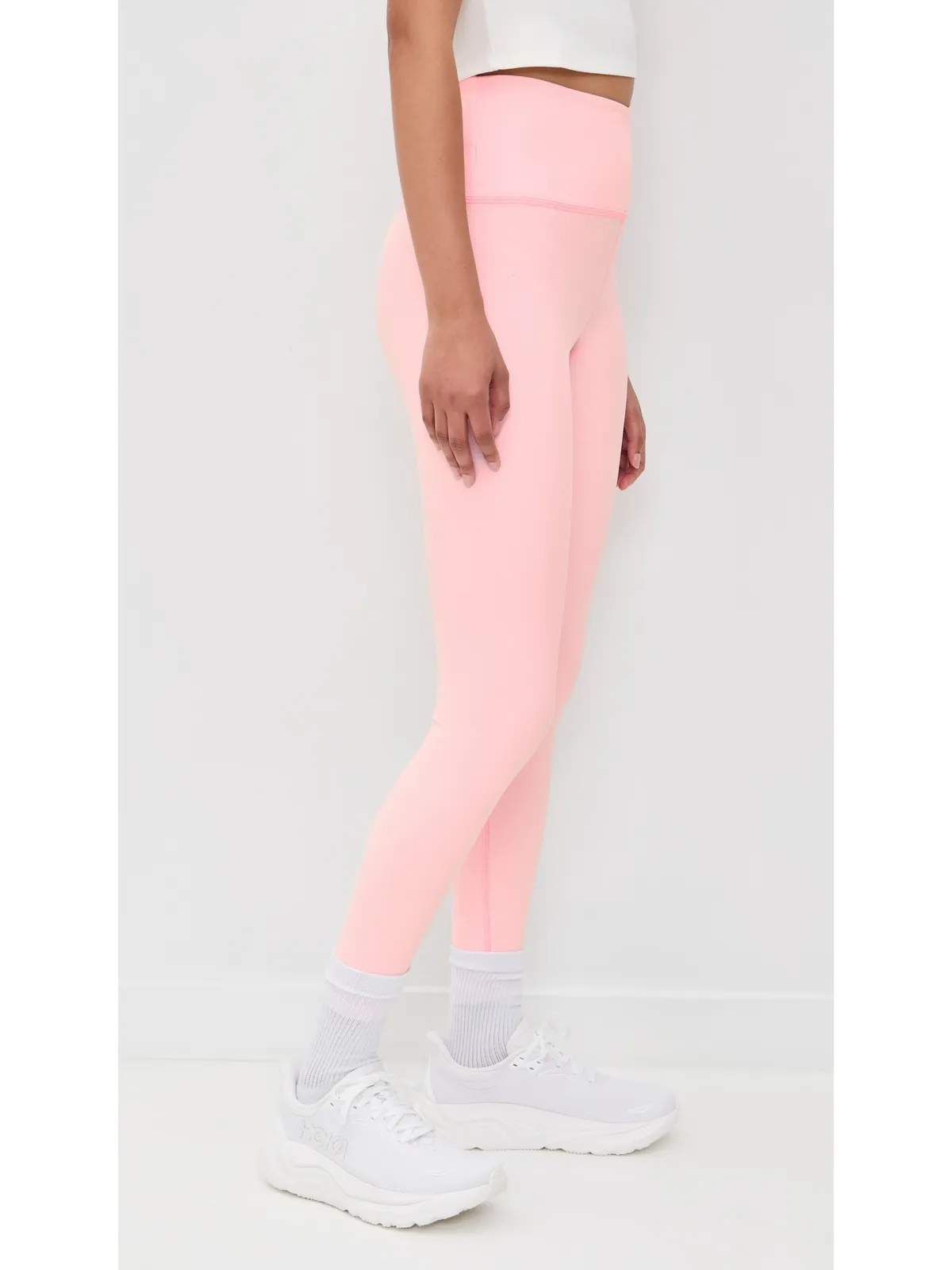 Beyond Yoga スペースドウェア アット ユア レジャー ハイウエスト ミディ アンクル レギンス（Frosty Pink Heather） - 画像4