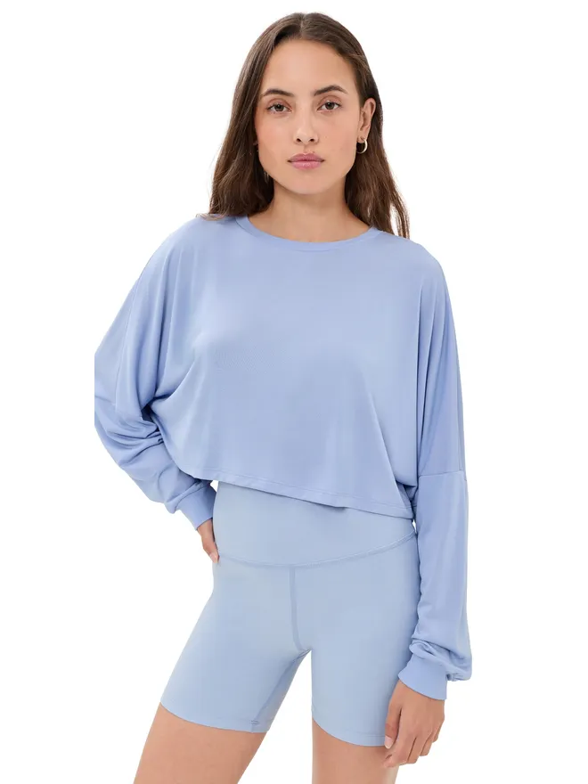 Beyond Yoga Beyond Yoga スタジオ Luxe クロップドTシャツ Pastel Periwinkleの商品画像