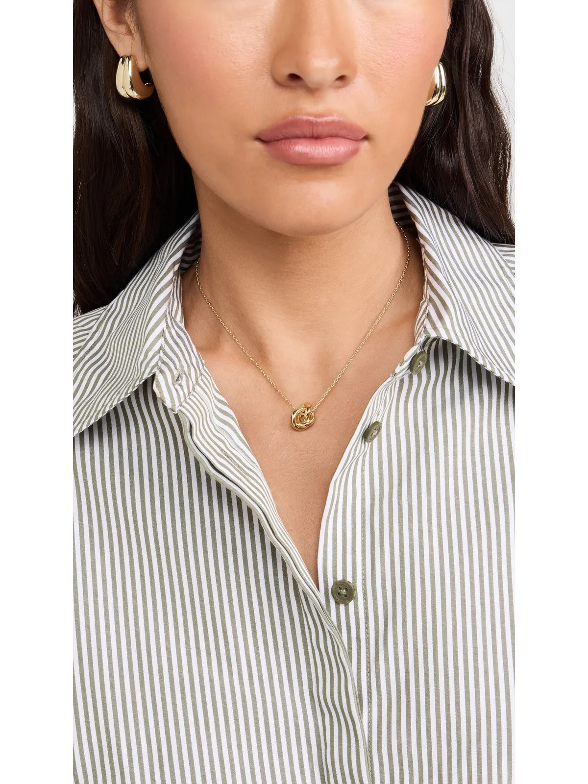 Gorjana Infinity Knot Necklace Gold Plated One Size - 画像3