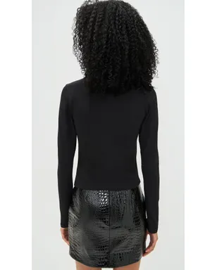 Good American スーパーストレッチ長袖Tシャツ ホワイト - サムネイル3