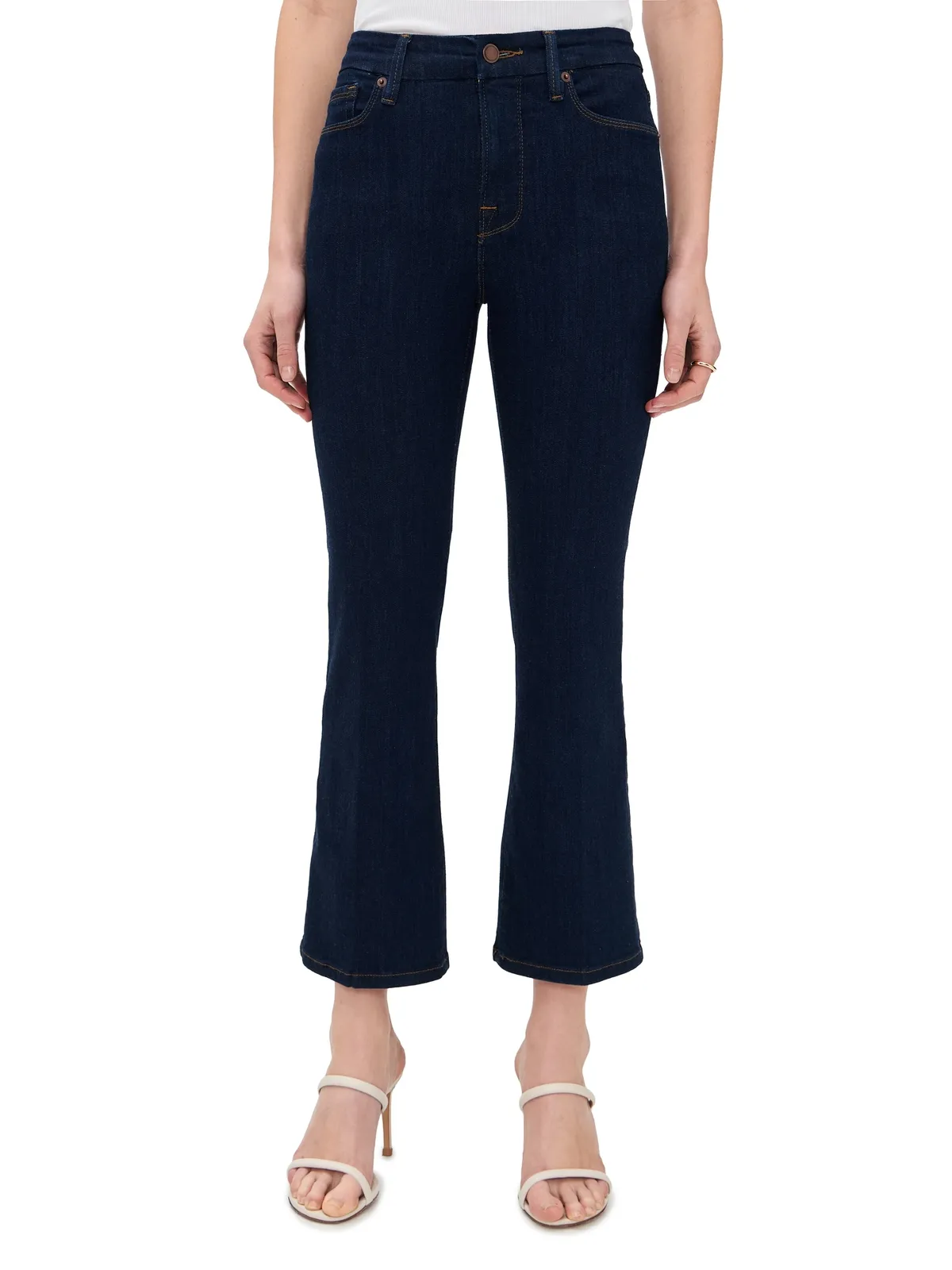 Good American グッドレッグス クロップ ミニブーツジーンズ Indigo1153 - 画像1