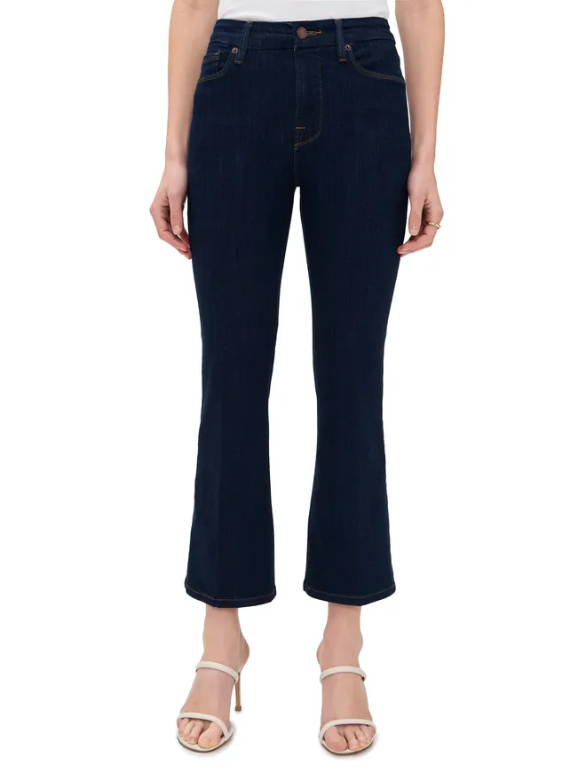 Good American Good American グッドレッグス クロップ ミニブーツジーンズ Indigo1153の商品画像