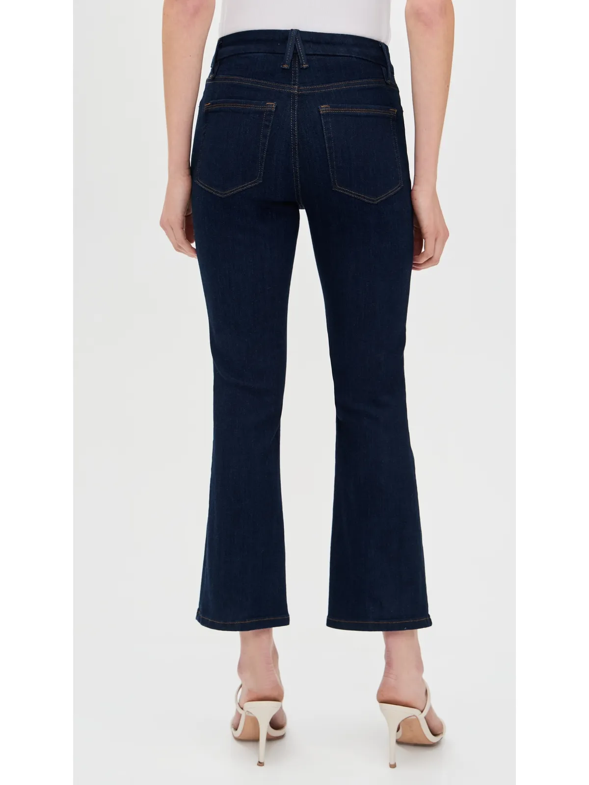 Good American グッドレッグス クロップ ミニブーツジーンズ Indigo1153 - 画像3
