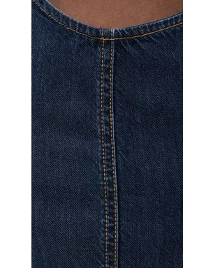 Good American デニムホルターシフトドレス インディゴ1187 - サムネイル6