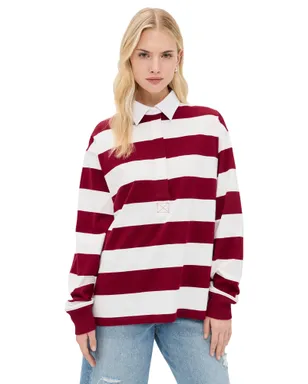 Good American オーバーサイズ ラグビーTシャツ - サムネイル1