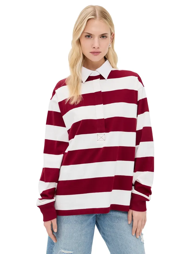 Good American Good American オーバーサイズ ラグビーTシャツの商品画像