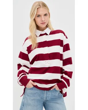 Good American オーバーサイズ ラグビーTシャツ - サムネイル2