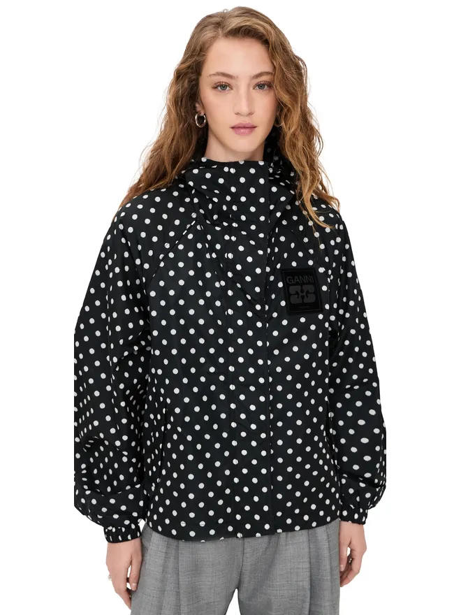 Ganni GANNI フライウェイト ナイロン ジャケット ブラックの商品画像