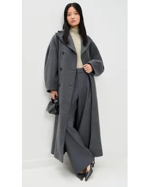 GANNI ピーコート ウール トレンチコート ペューター・メランジェ - サムネイル2