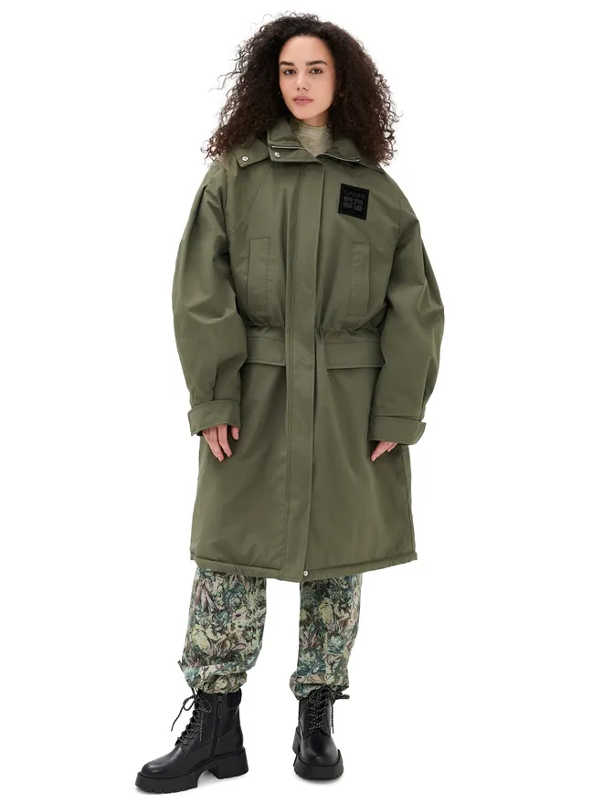 Ganni GANNI リップストップ三層パーカコート カラマタの商品画像
