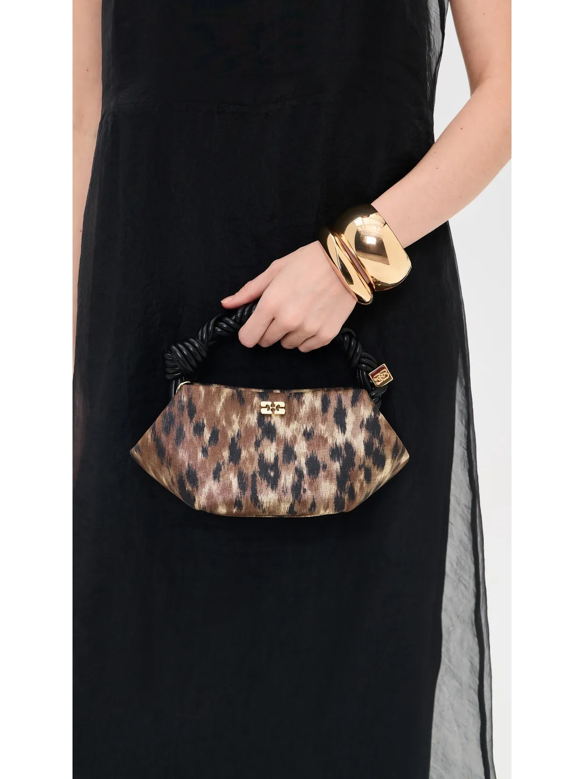 GANNI Bou ミニ タフタ ポシュエット ベージュ - 画像3