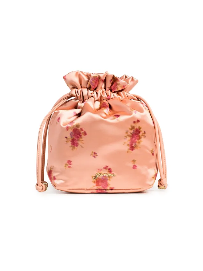 Ganni ビンテージ GANNI ポーチ プリント ナイロン バッグ シュリンプ ワンサイズの商品画像